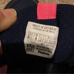 Light weight pink and Navy Reebok shoes!